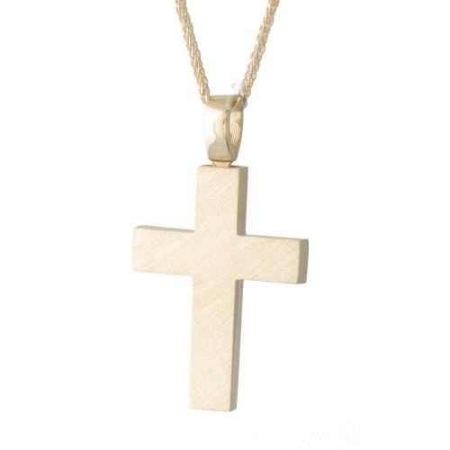 Βαπτιστικός Σταυρός 14 καρατίων Για Αγόρι